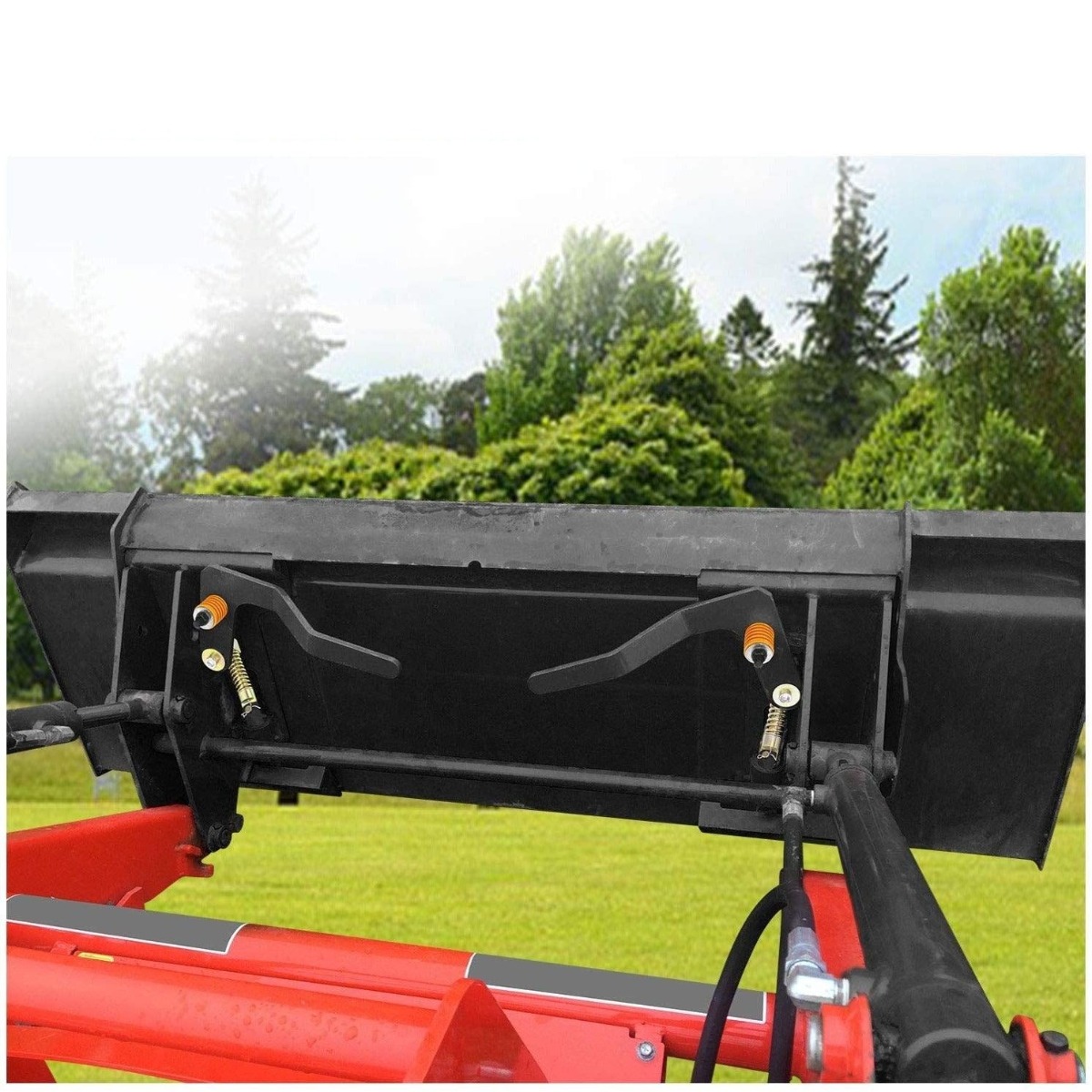 Side view of YITAMOTOR® Skid Steer Quick Tach Conversion Adapter Bobtach Latch Box Weld