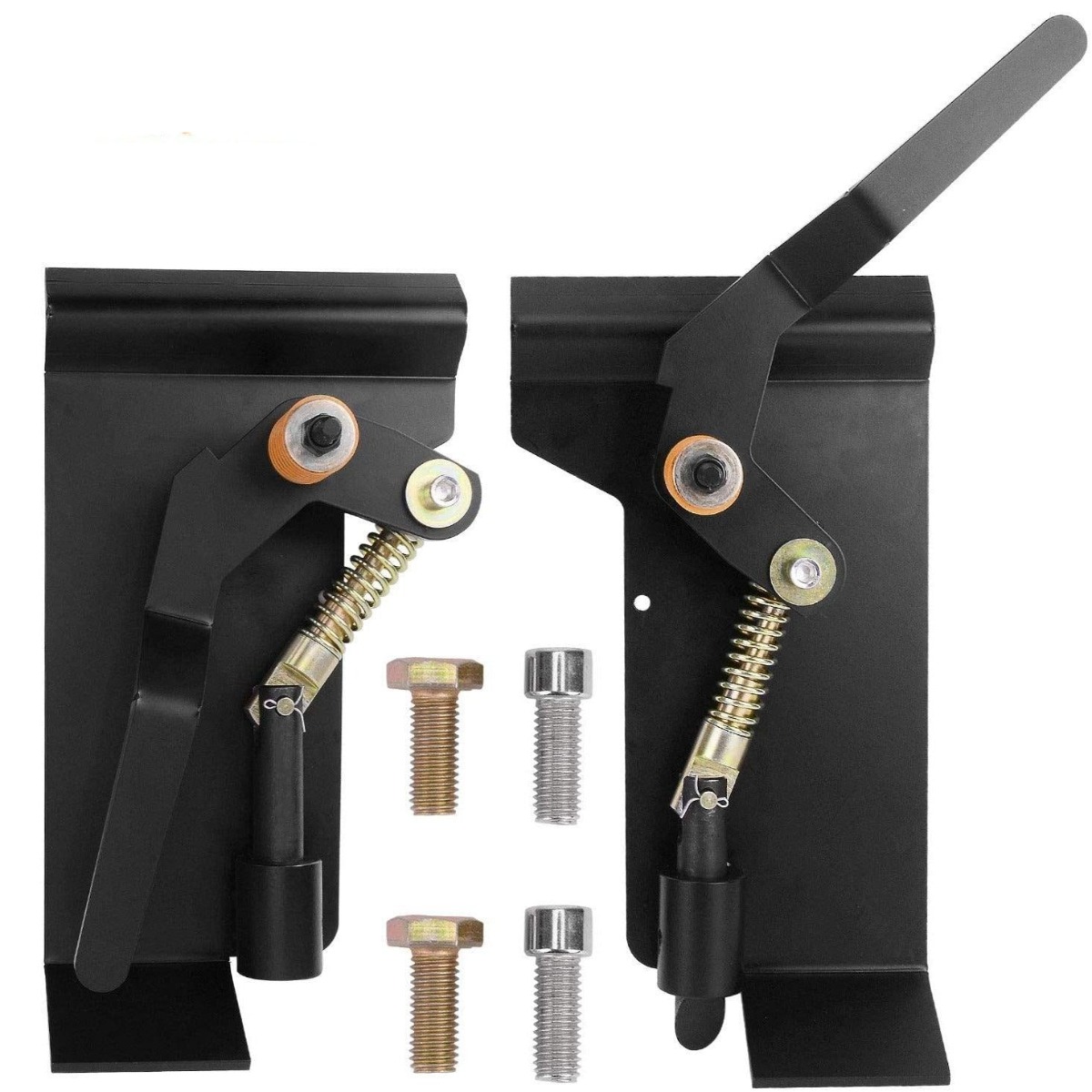 Side view of YITAMOTOR® Skid Steer Quick Tach Conversion Adapter Bobtach Latch Box Weld