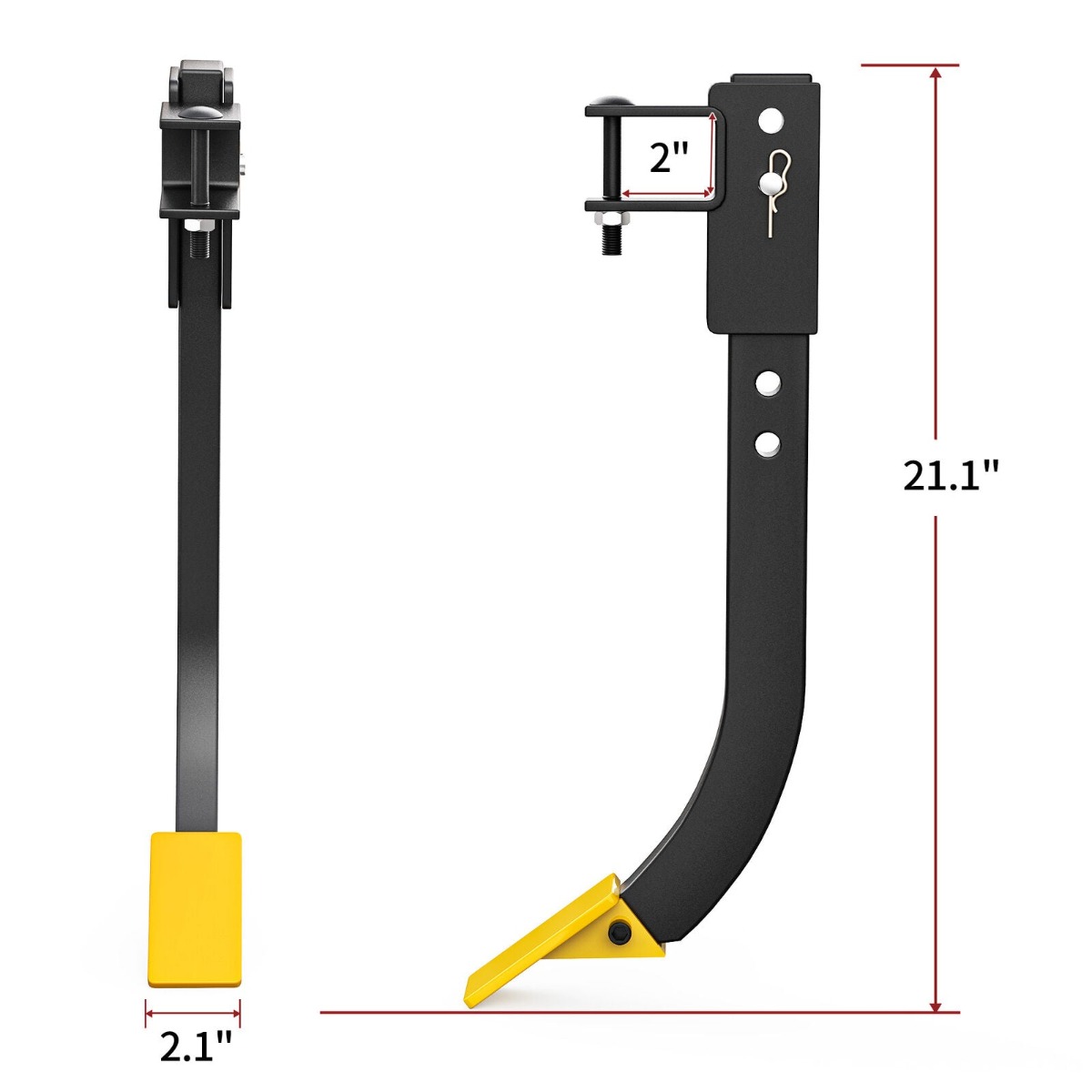 Side view of YITAMOTOR® Detachable Cultivator Manual Implement 6 Scarifier Shanks Fit For ATV/UTV Steel