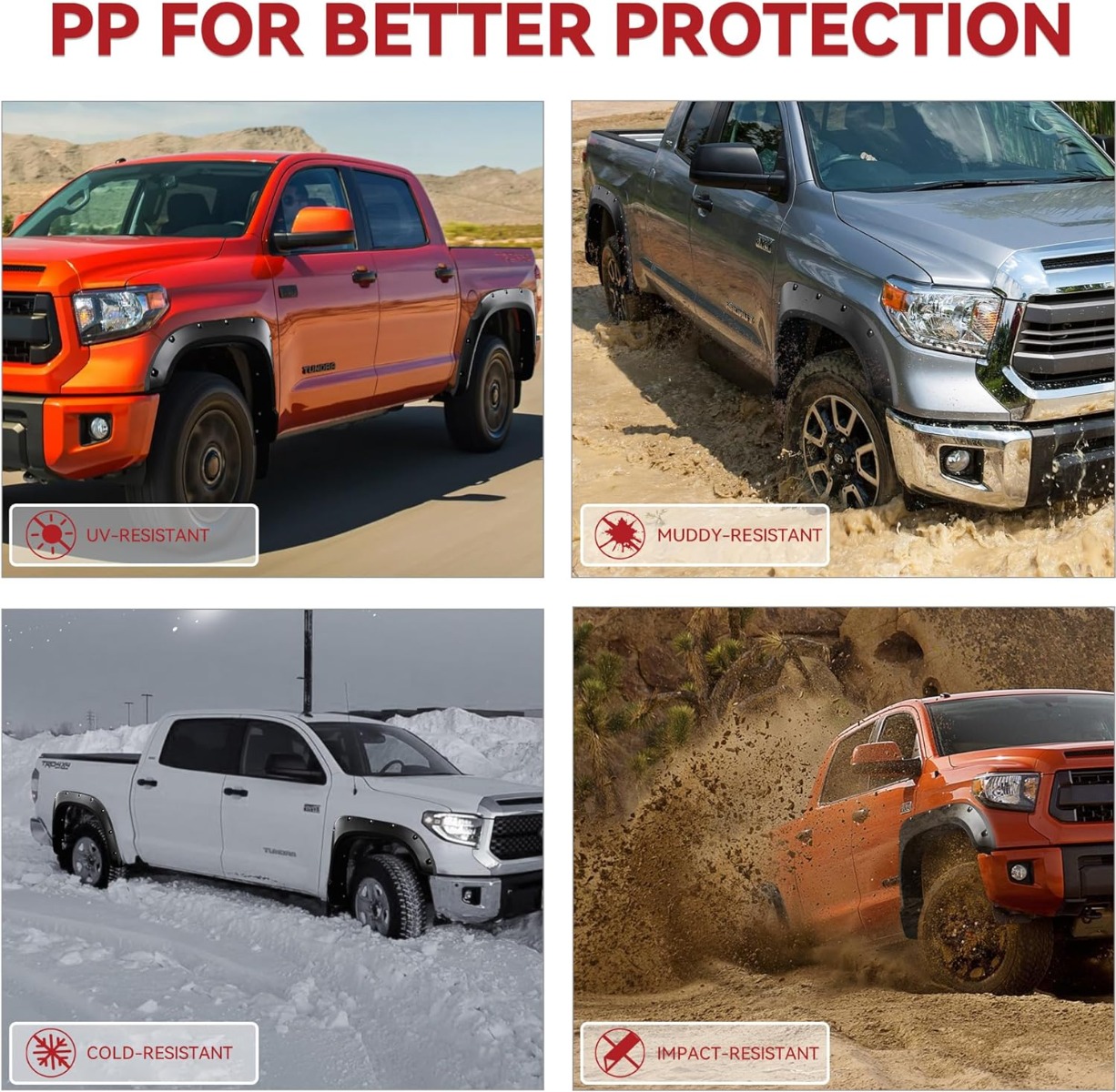 Tundra リバイズド For 2014-2021 Tundra Duraflex Circuit Fender Flares Kit - 4