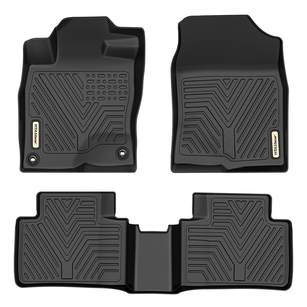 YITAMOTOR® Floor Liners for 16-21 Honda Civic Sedan/Hatchback or Type R, Floor Mats 1st & 2nd Row