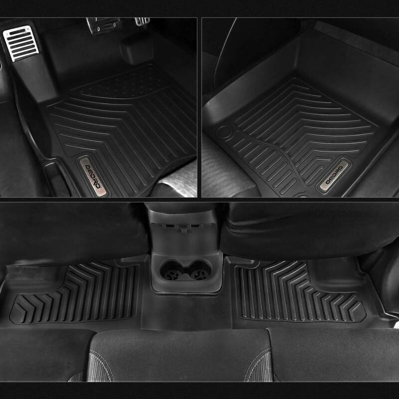 Side view of OEDRO Floor Mats for 2010-2017 Chevrolet Equinox/GMC Terrain, Front & 2nd Seat 2 Row Floor Liner Set
