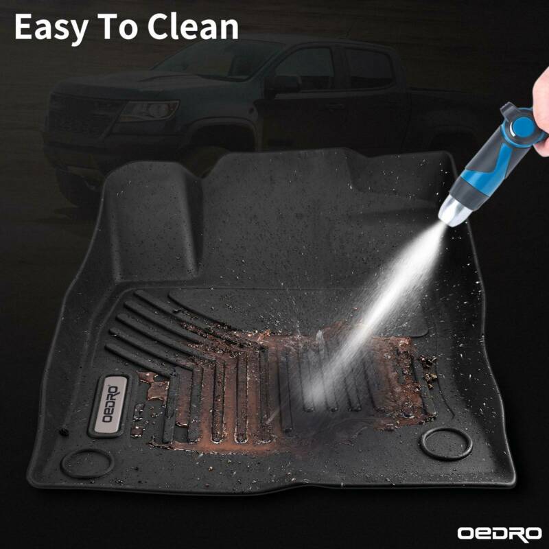 Side view of 2012-2016 Honda CR-V Unique Black TPE 2 Rows Floor Liners Set