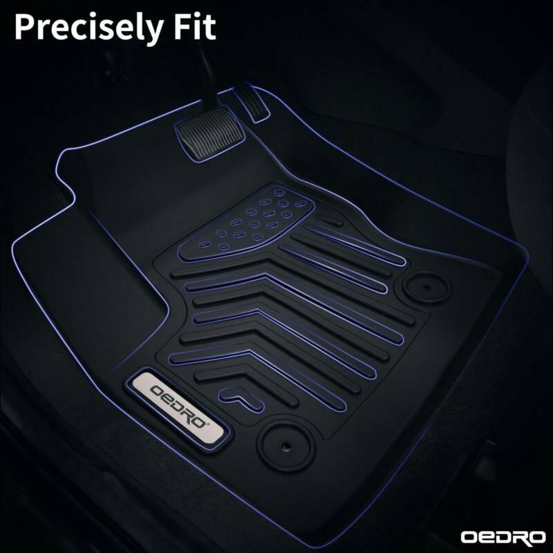 Side view of 2007-2011 Toyota Camry Black TPE All-Weather Floor Mats