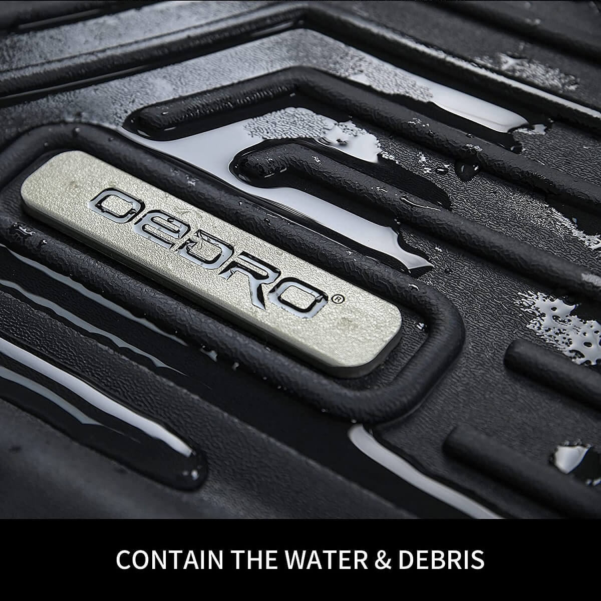 Side view of OEDRO® Floor Mats for 2021-2025 Toyota Sienna (Only for 7 Seat), Custom Fit TPE All Weather Car Floor Liners