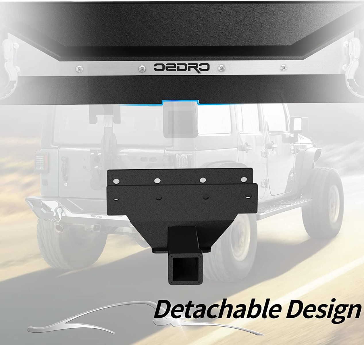 Combo Front / Rear Bumper w/ Tire Carrier Led Lights for Jeep
