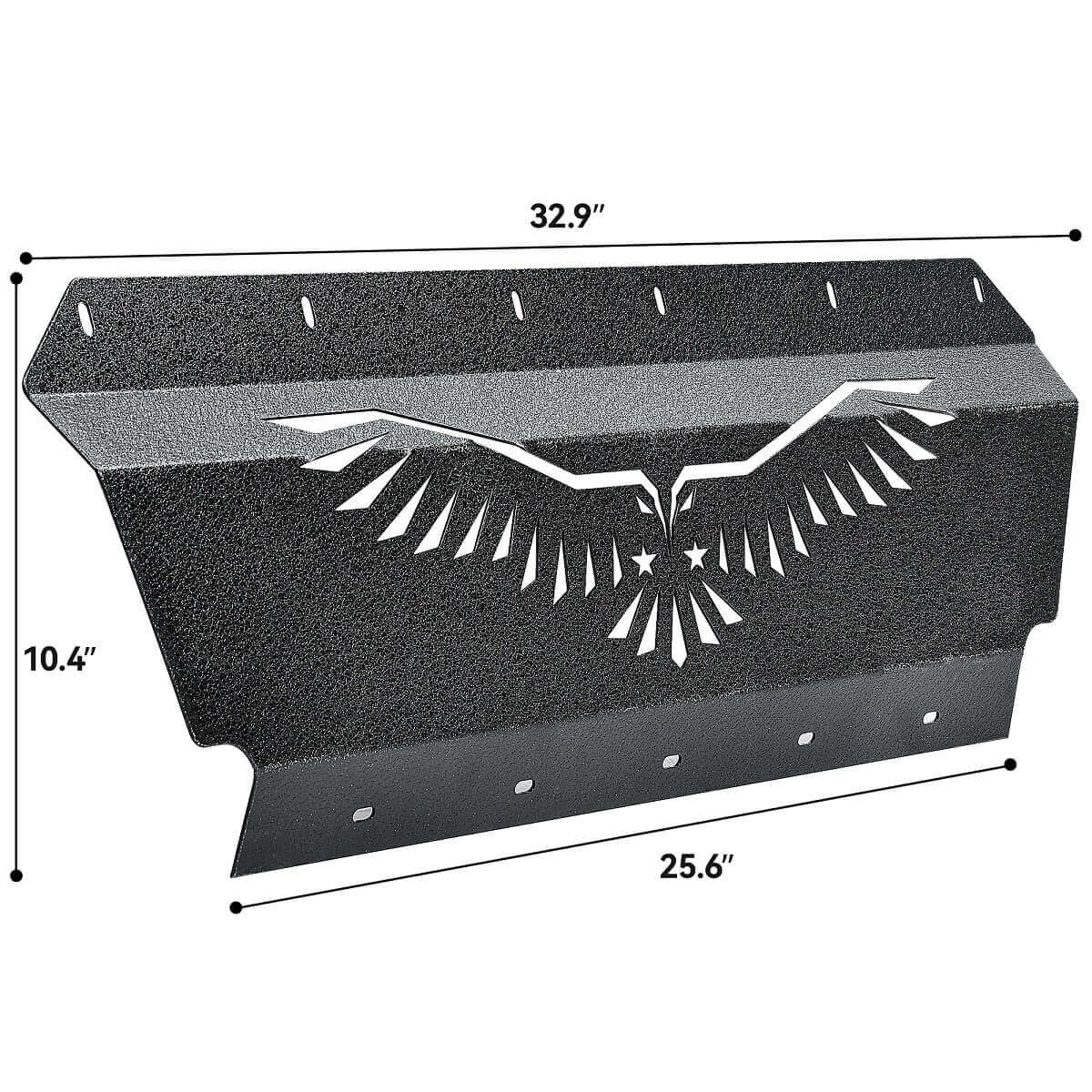 Side view of OEDRO Front Skid Plate Compatible for 2007-2018 Jeep Wrangler JK & JKU Off Road