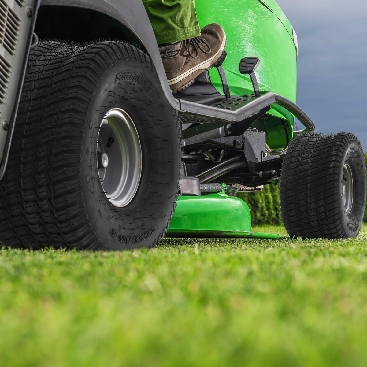 Side view of YITAMOTOR® 20x8.00-8" Lawn Mower Tires, Suitable for Lawnmowers, Motorcycles, Garden Tractors, Golf Carts, and Farm Equipment, 4Ply, Set of 2