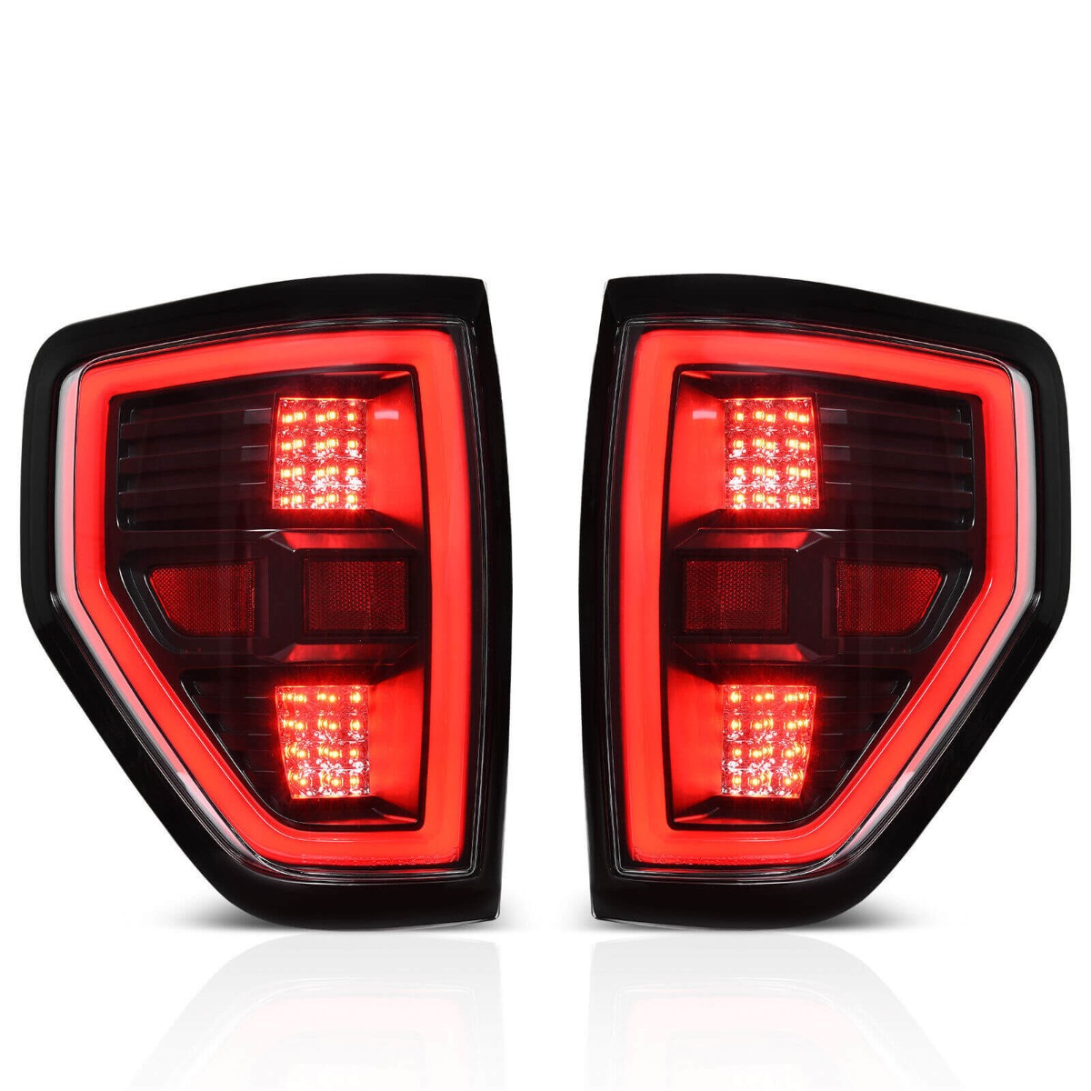 Side view of YITAMOTOR® LED Tail Lights 2009-2014 Ford F150 Taillights Rear Brake Lamp