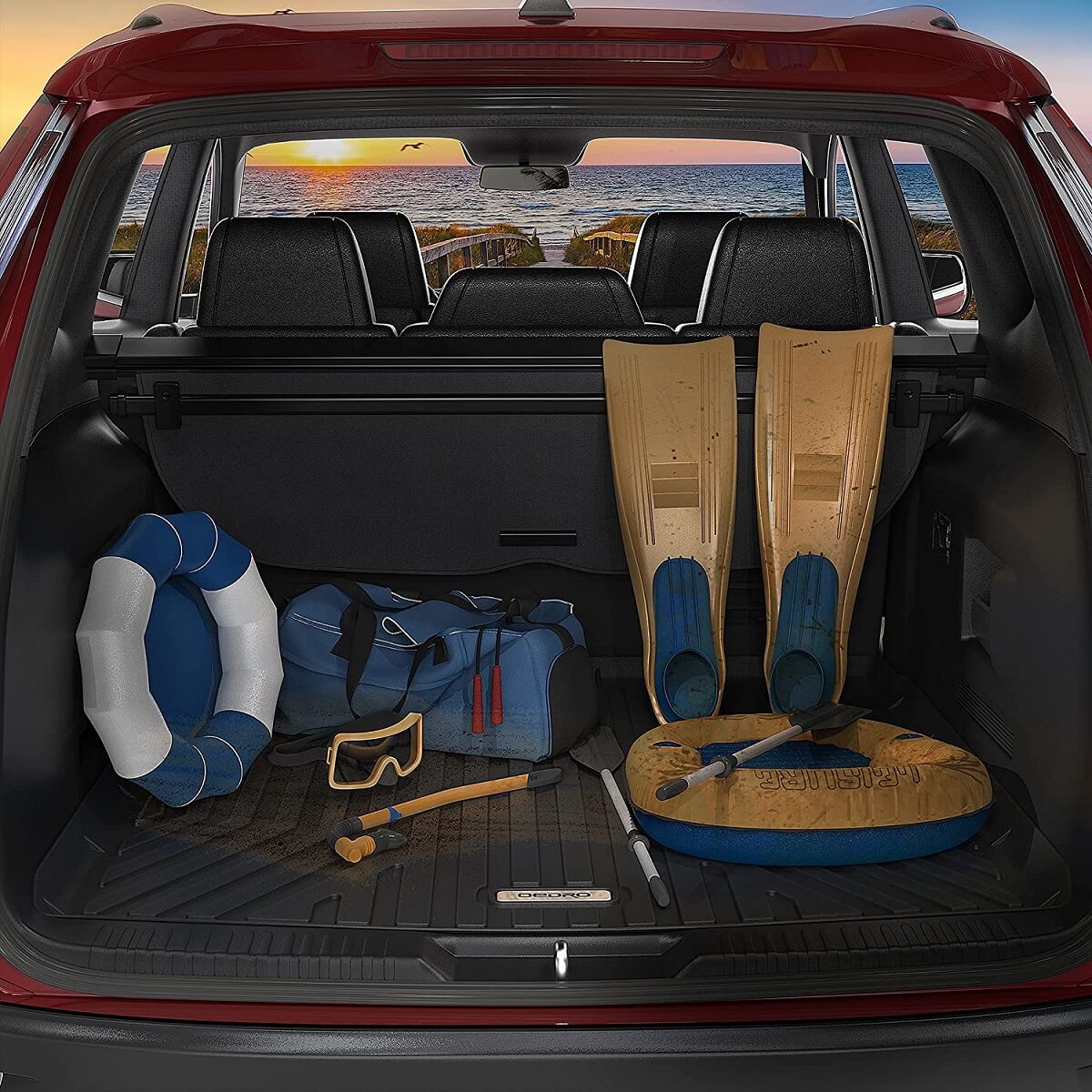 Floor Trunk Cargo Net For Nissan Pathfinder 2005-2012 - Black Storage Net Organizer