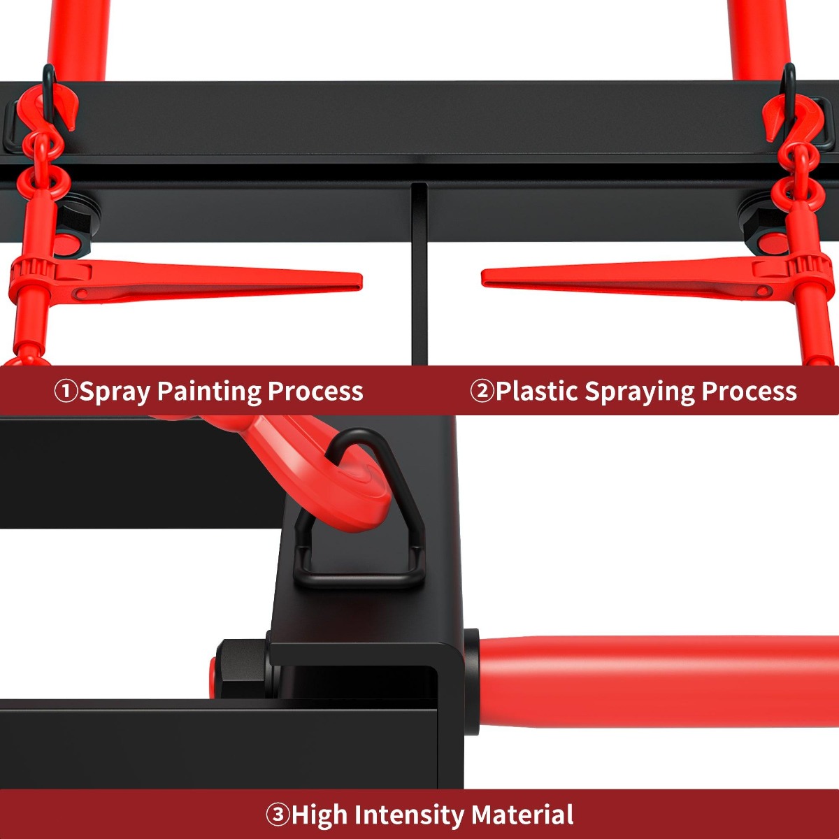 Side view of YITAMOTOR® Dual Hay Bale Spear 49" 3000 lbs, Heavy Duty Front Skid Steer Loader Tractor Bucket Attachment with Coated Rust Resistant