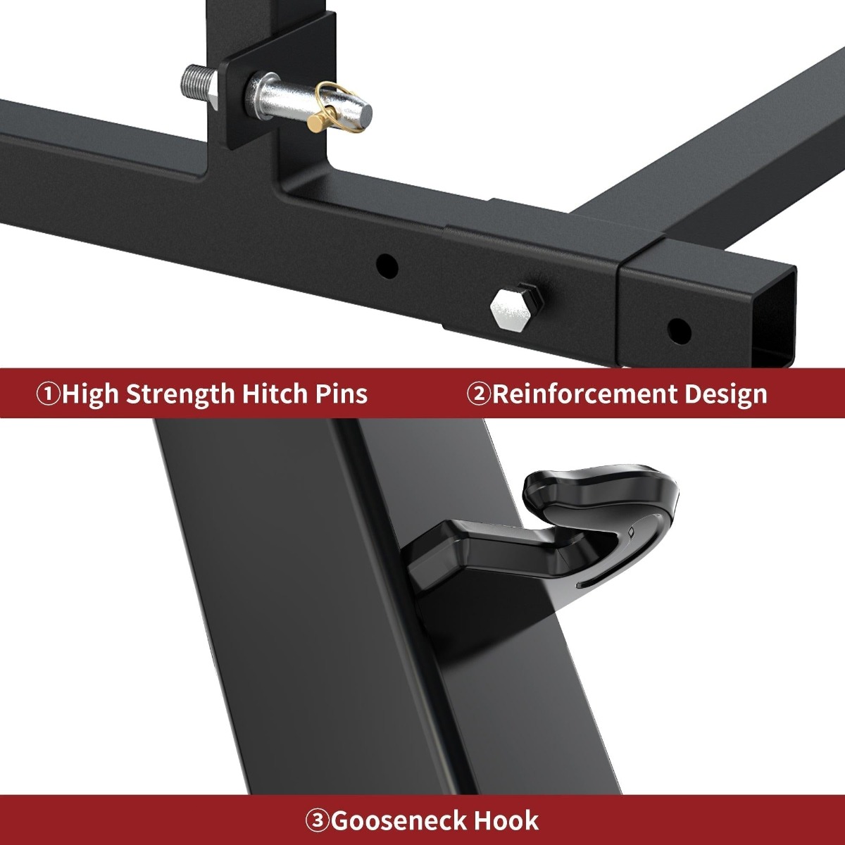 Side view of YITAMOTOR® 3 Point Hitch 1500 lbs Pallet Forks for Category 1 Tractor