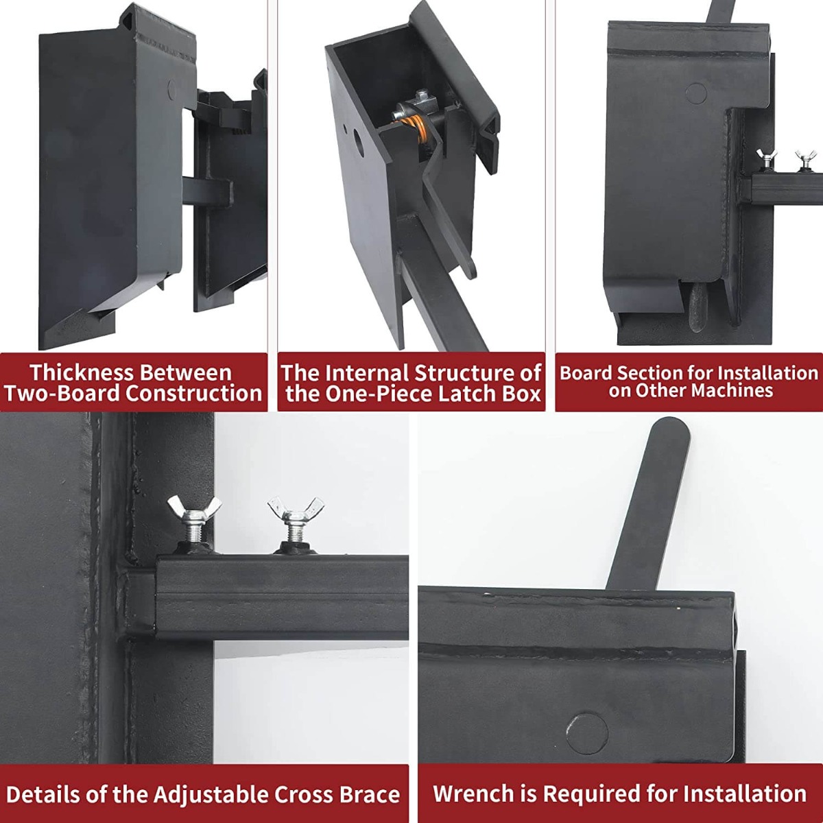 Side view of YITAMOTOR® Quick Attach Adapter Skid Steer Attachment Universal Skid Steer Quick Tach Conversion Adapter Plate Compatible for Kubota Bobcat