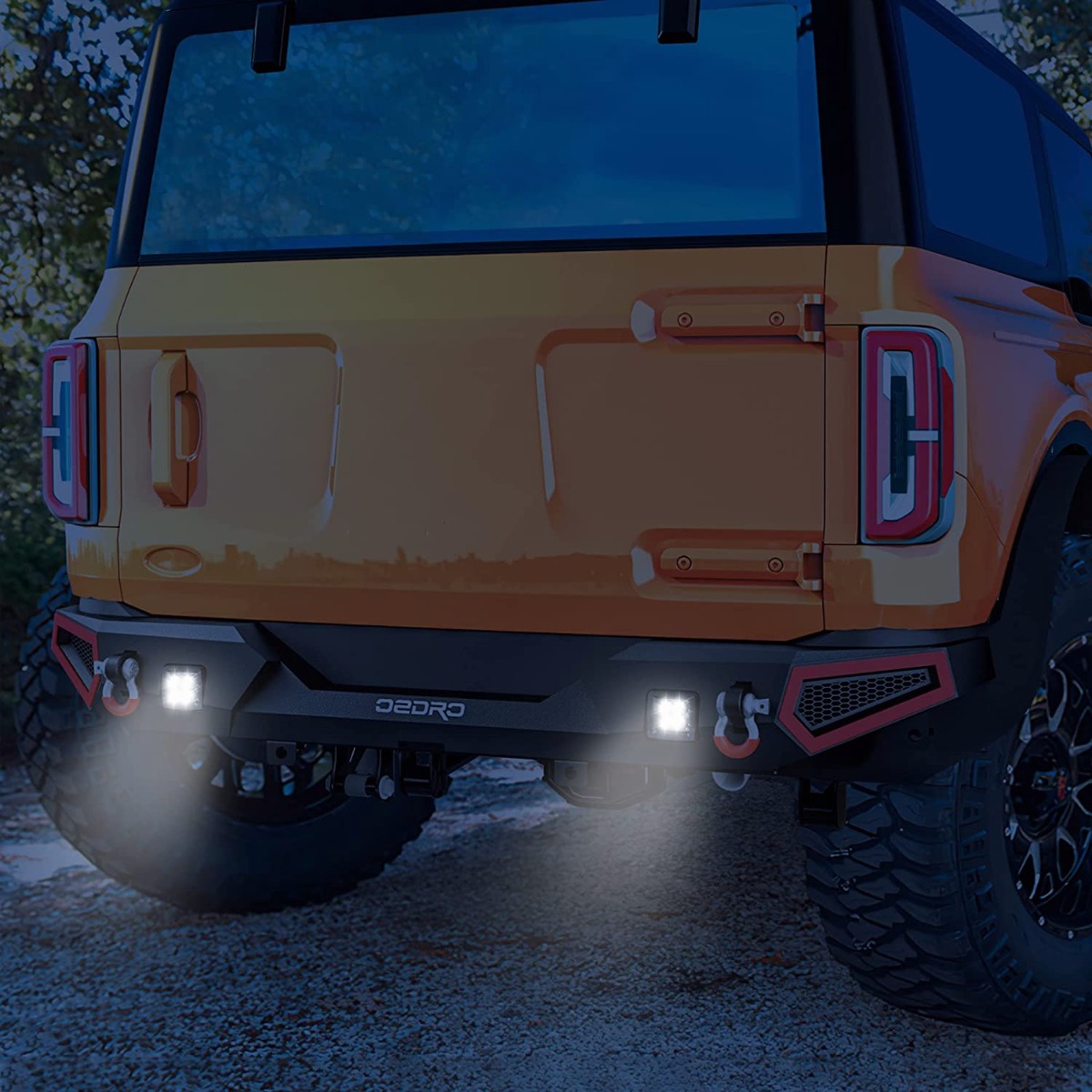 Side view of Rear Bumper for 2021-2025 Ford Bronco | Off Road Full-Width Bumper
