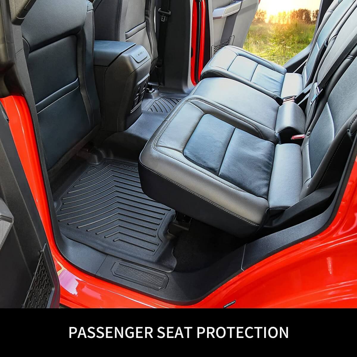 Side view of OEDRO® Floor Mats for 2021-2025 Toyota Sienna (Only for 7 Seat), Custom Fit TPE All Weather Car Floor Liners