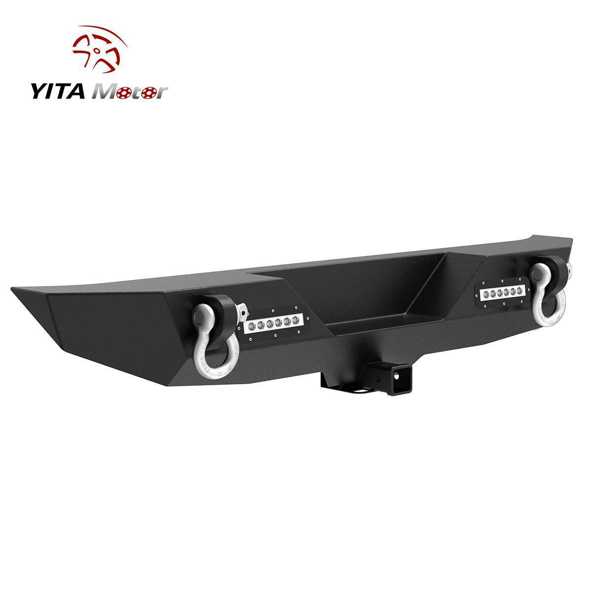 YITAMOTOR® 2007-2018 Jeep Wrangler JK and JK Unlimited Rear Bumper with LED Lights & 2