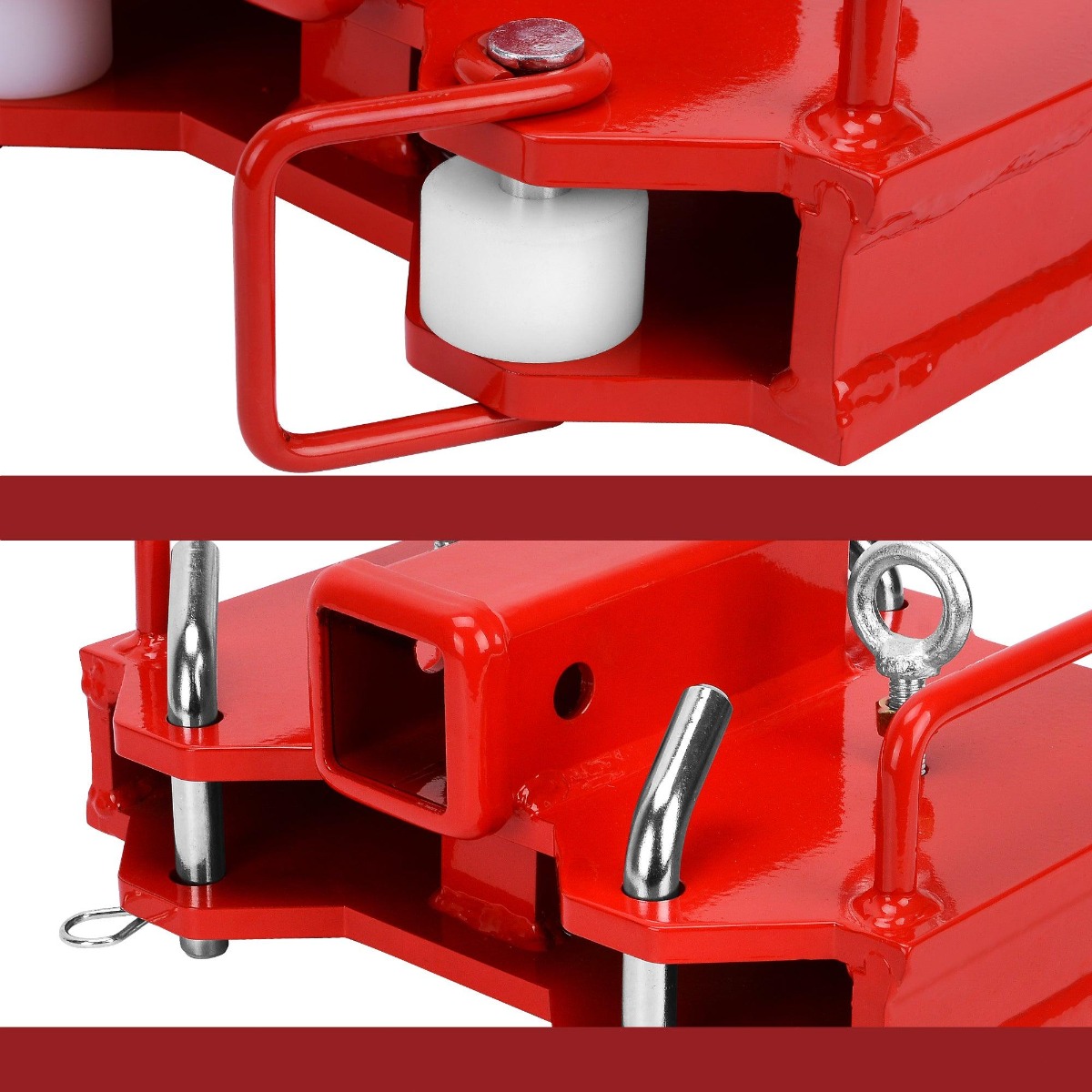 Side view of YITAMOTOR® 2" Trailer Hitch Receiver for Dual Pallet Forks Adapter Attachment