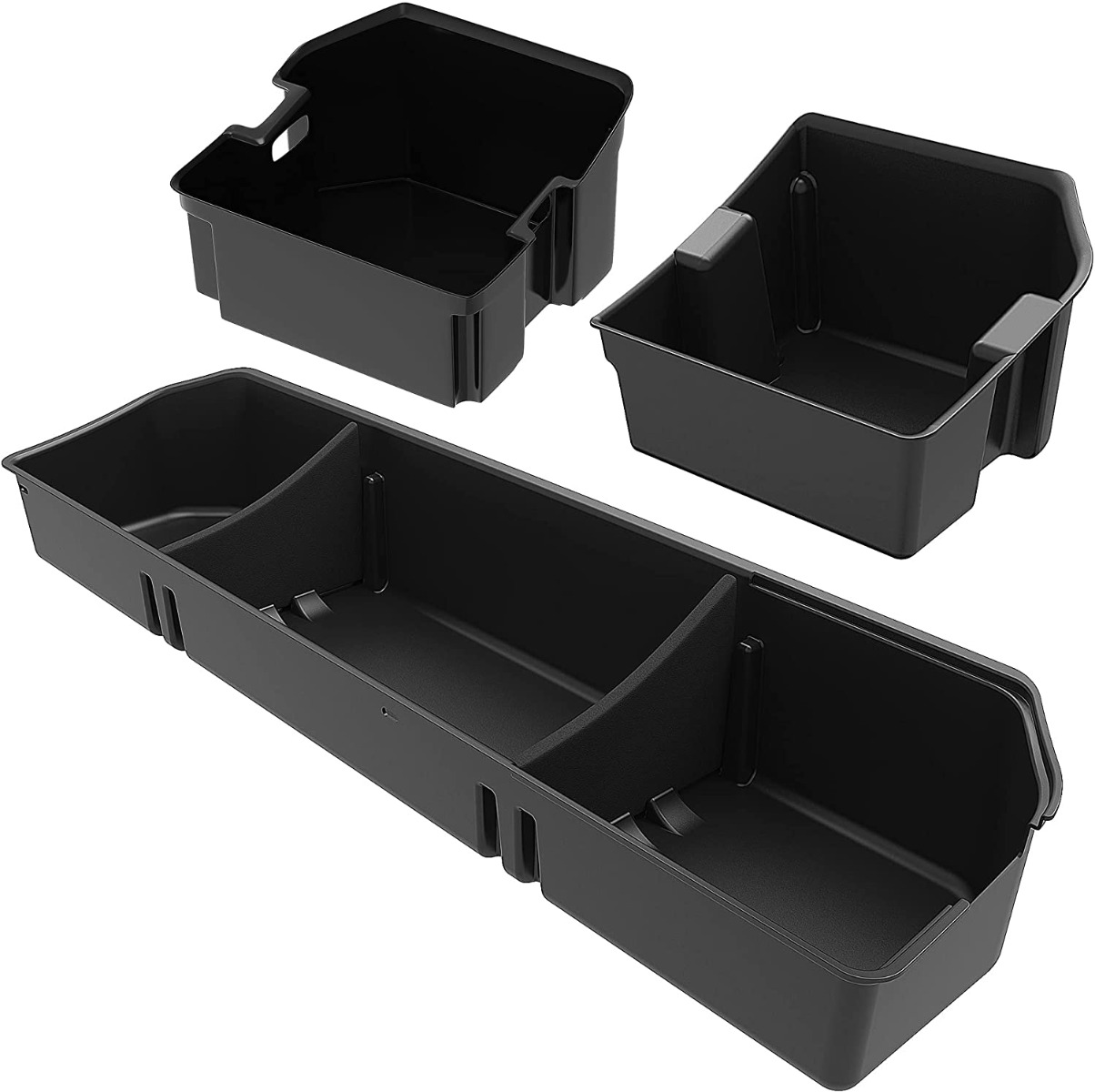 Side view of OEDRO Under Seat Storage Box for 2015-2026 Ford F150 SuperCrew Cab & Crew Cab, 3-in-1 Design Max Storage