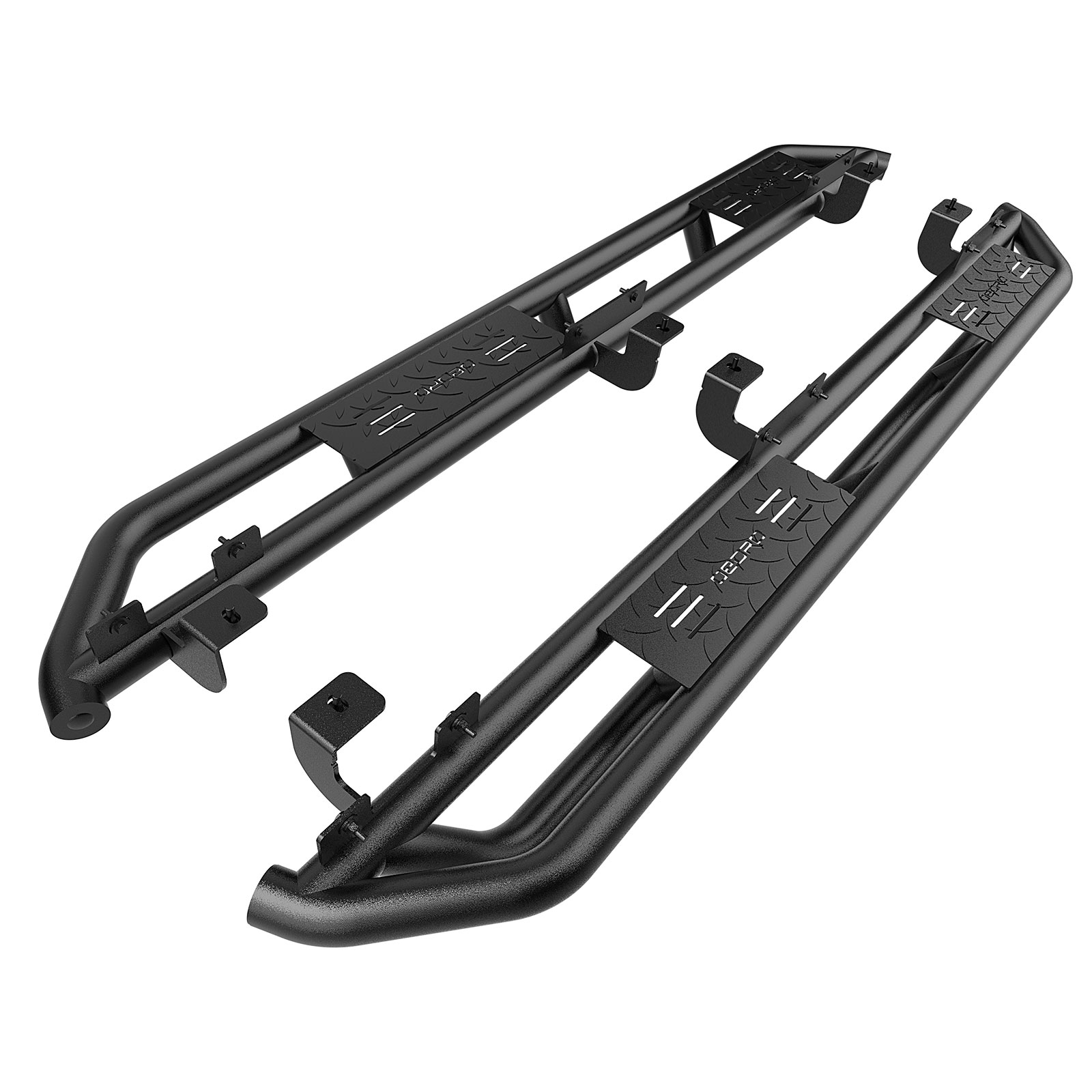 Side view of OEDRO 6" Running Boards for 2018-2026 Jeep Wrangler JL & Unlimited 4 Door